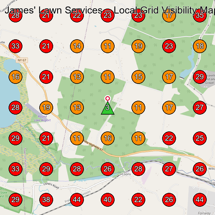 James' Lawn Services GeoGrid visibility map for Dry Wall Contractor in Ballston Lake